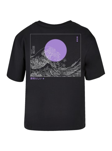 F4NT4STIC Everyday T-Shirt Kanagawa Wave in schwarz