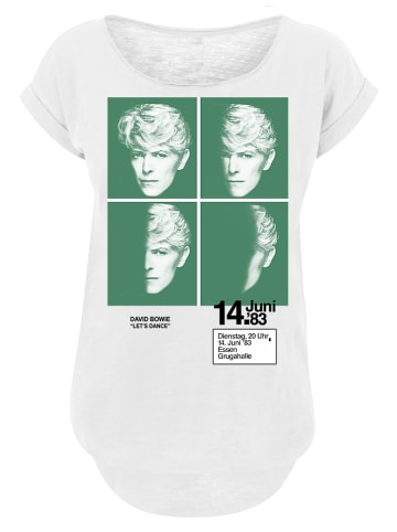 F4NT4STIC Long Cut T-Shirt David Bowie 1983 Concert Poster' in weiß