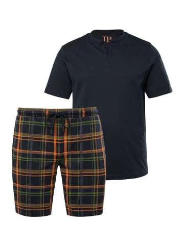 JP1880 Langer Schlafanzug in navy blau