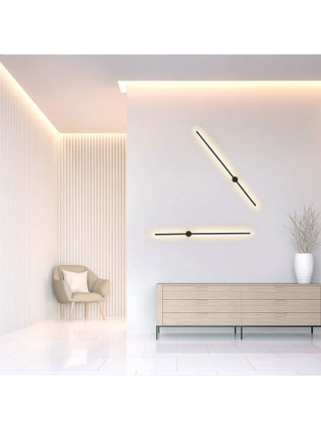 ZMH 2er-Set Wandleuchte LED in schwarz L 100CM Schwenkbar warmweiß 3000K Ganglampe