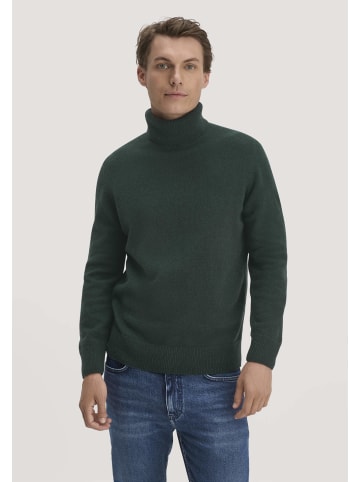 Hessnatur Hessnatur Rollkragen-Pullover Regular aus Bio-Merinowolle und Bio-Baumwolle in wacholdergrün