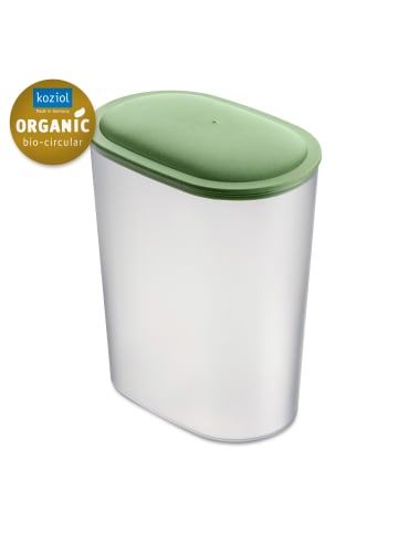 koziol CONNECT OVAL STORAGE L * - Vorratsdose 2,5l in nature leaf green