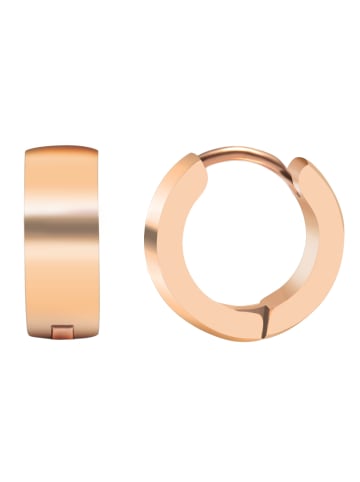 Adeliás Damen Ohrringe – Klappcreole aus Edelstahl in gold