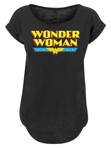 F4NT4STIC Long Cut T-Shirt DC Comics Wonder Woman Classic Logo in schwarz