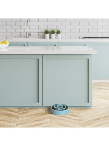 relaxdays 3 x Anti Schling Napf in Hellblau - 600 ml