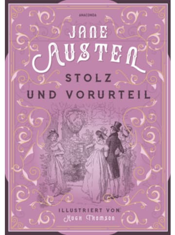 Anaconda Buch - Jane Austen, Stolz und Vorurteil. Illustrierte Schmuckausgabe mit Goldpr