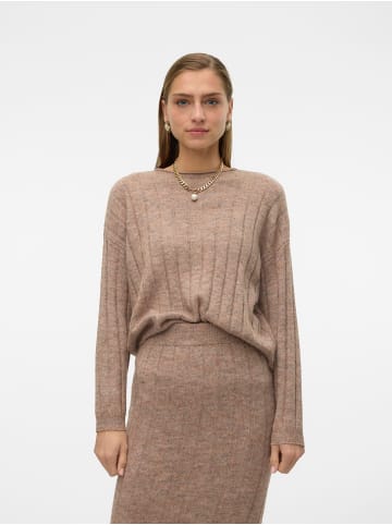 Vero Moda Strickpullover in Silver Mink