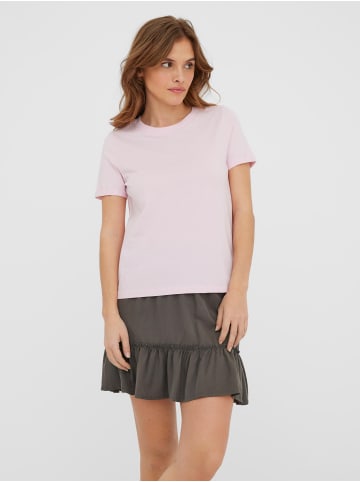 Vero Moda 2er Pack Basic T-Shirt VMPAULA in Blau-Rosa