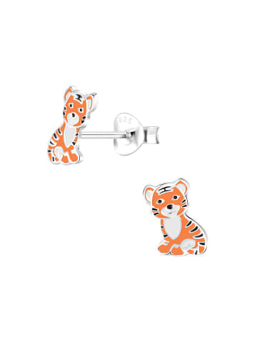 Alexander York Ohrringe, Ohrstecker TIGER in 925 Sterling Silber, 2-tlg.