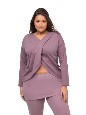 Ulla Popken Longsleeve in grau-flieder