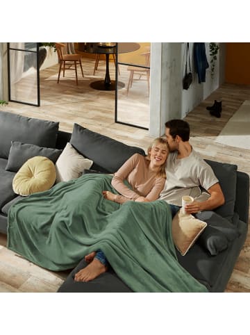 REDBEST Fleece, Microfaser Wohndecke 5er-Pack Amarillo in jade