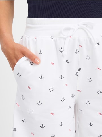 Franco Callegari Sweatshorts in ecru blau