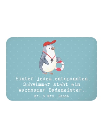 Mr. & Mrs. Panda Kühlschrankmagnet Bademeister schützend mit Spruch in Meeresbrise