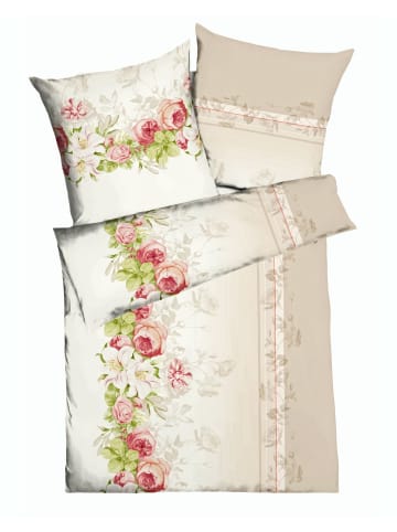 JACK 2 tlg. Feinbiber Bettwäsche 135x200cm Marianne Blumen in Natur