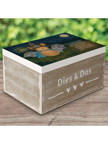 Mr. & Mrs. Panda Box Fledermaus Zauberer Design mit Spruch in Weiß