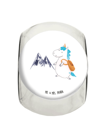 Mr. & Mrs. Panda Teedose Einhorn Bergsteiger ohne Spruch in Weiß