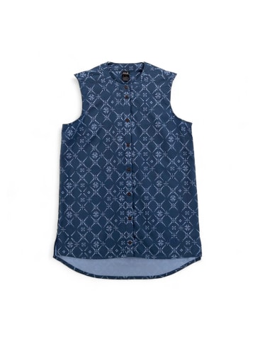 Jack Wolfskin Tank-Top Sonora Maori Shirt Damen Bluse ärmellos AOP in Blau