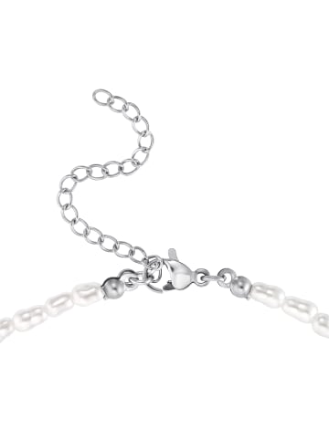 Steel_Art Perlenkette für Damen Marta silberfarben poliert in Silberfarben Poliert