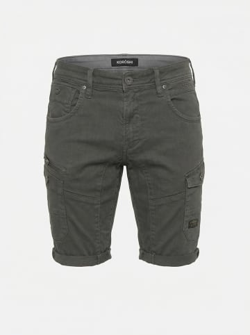 KOROSHI Herren denim shorts schnitte in grau