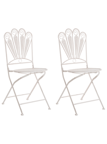 Beliani 2er-Set Esszimmerstuhl PAVIA in Weiß