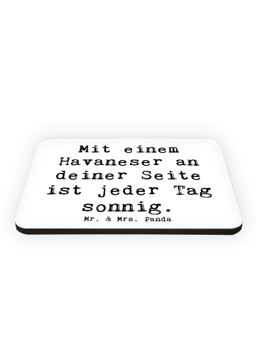 Mr. & Mrs. Panda Magnet Spruch Havaneser Sonnenschein mit Spruch in Weiß
