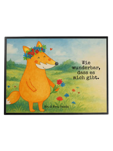 Mr. & Mrs. Panda Schreibunterlage Fuchs Blumen Design mit Spruch in Weiß