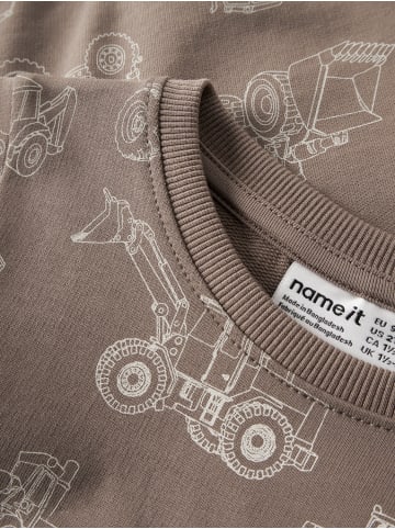 name it Sweatshirt NMMVARON LS AOP SWT UNB in fossil