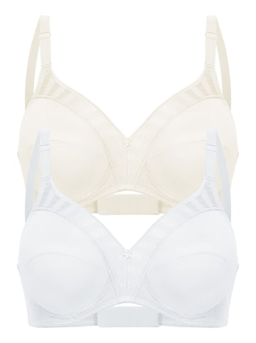 Felina 2er Pack BH ohne Bügel in champagner weiss