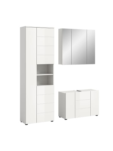 ebuy24 Badmöbelset Vira (3-teilig) Weiß 157 x 34 cm