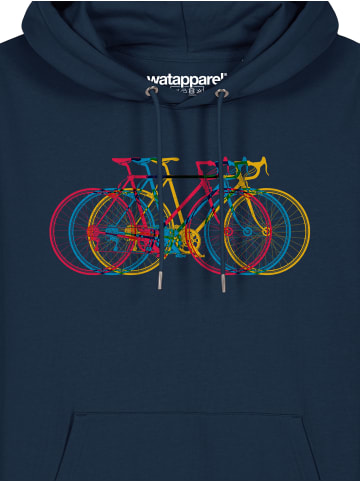 wat? Apparel Sweatshirt Fahrräder in Dunkelblau