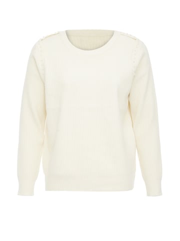 dulcey Damen Strickpullover in Wollweiss