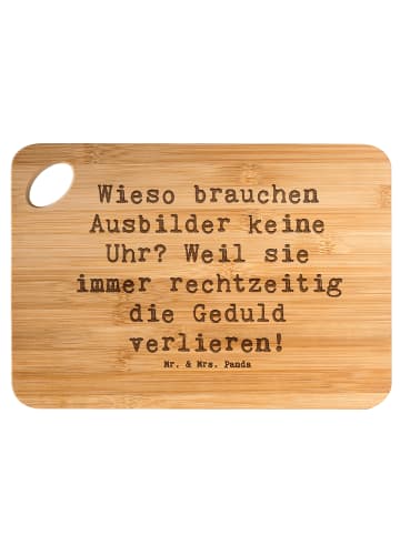 Mr. & Mrs. Panda Schneidebrett Spruch Ausbilder Geduld mit Spruch in Braun