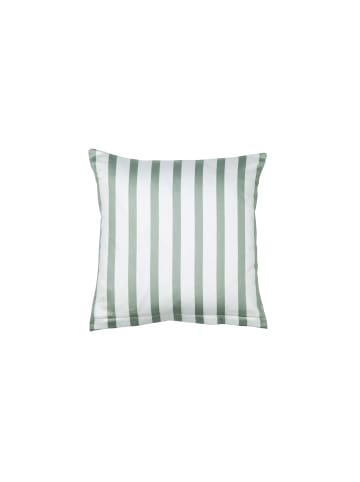 Janine Baumwoll Bettwäsche Modernclassic Streifenlook in salbeigrün