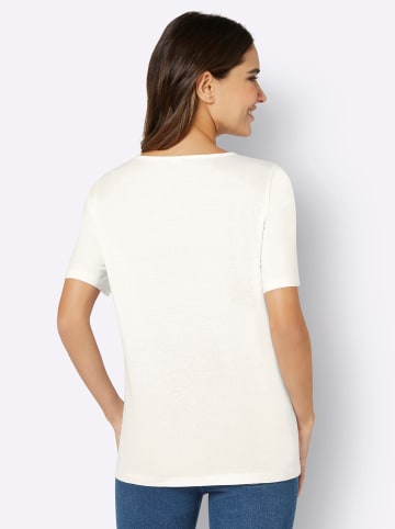 Sieh an! Kurzarm-Shirt in ecru-lindgrün