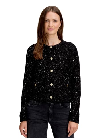 BETTY & CO Strick-Cardigan mit Lurexfaden in Schwarz
