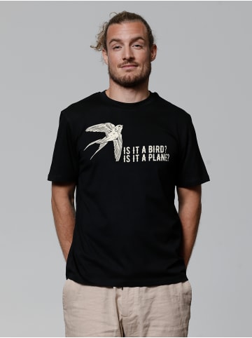 wat? Apparel T-Shirt Is it a bird in Schwarz