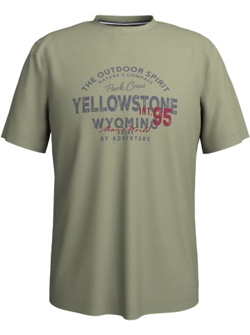 Man's World Rundhalsshirt in khaki