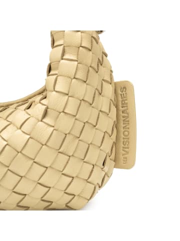 Les Visionnaires Greta Micro weave Handtasche Leder 20 cm butter yellow