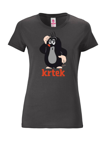 Logoshirt T-Shirt Der kleine Maulwurf - Krtek in dunkelgrau