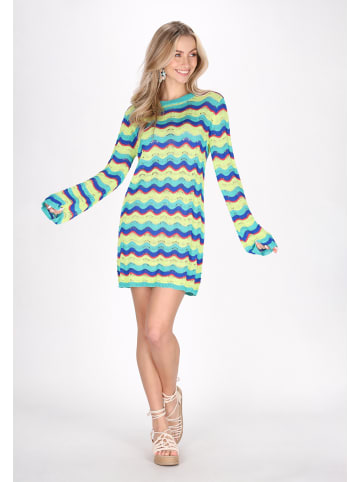 IZIA Women Dress in aqua multicolor