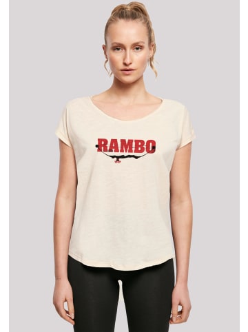 F4NT4STIC Long Cut T-Shirt Rambo Logo Compound Bow in Whitesand