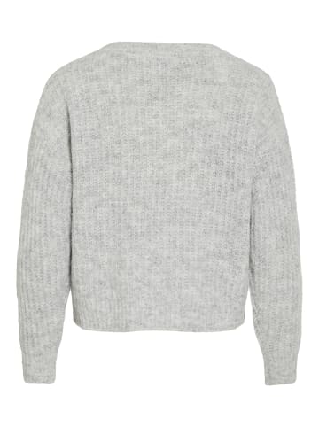Vila Strickpullover in Medium Grey Melange