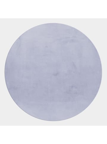 KADIMA DESIGN Teppich Kurzflor Uni-Look Polyester Wohnzimmer waschbar in Silber