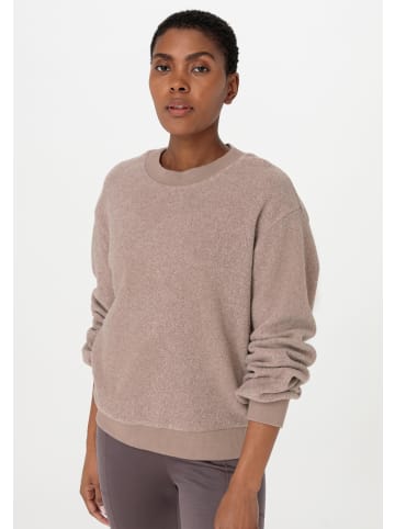 Hessnatur Fleece Sweatshirt in mandelbraun