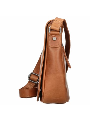 The Chesterfield Brand Everglades - Umhängetasche 26 cm (black) in cognac