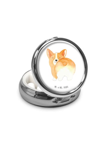 Mr. & Mrs. Panda Pillenbox Corgi Po ohne Spruch in Weiß