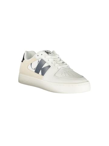 Calvin Klein Weiße Polyurethan-Sneaker