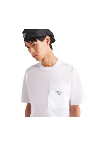PRADA Re-Nylon T-Shirt Weiß