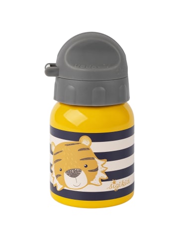 Sigikid Edelstahl Trinkflasche Tiger 250ml in gelb/schwarz/weiß