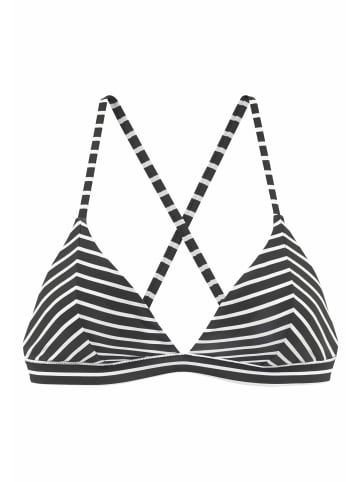 S. Oliver Triangel-Bikini-Top in schwarz-weiß-gestreift